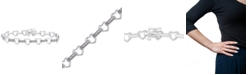 Macy's Diamond Heart Link Bracelet (1/6 ct. t.w.) in Sterling Silver